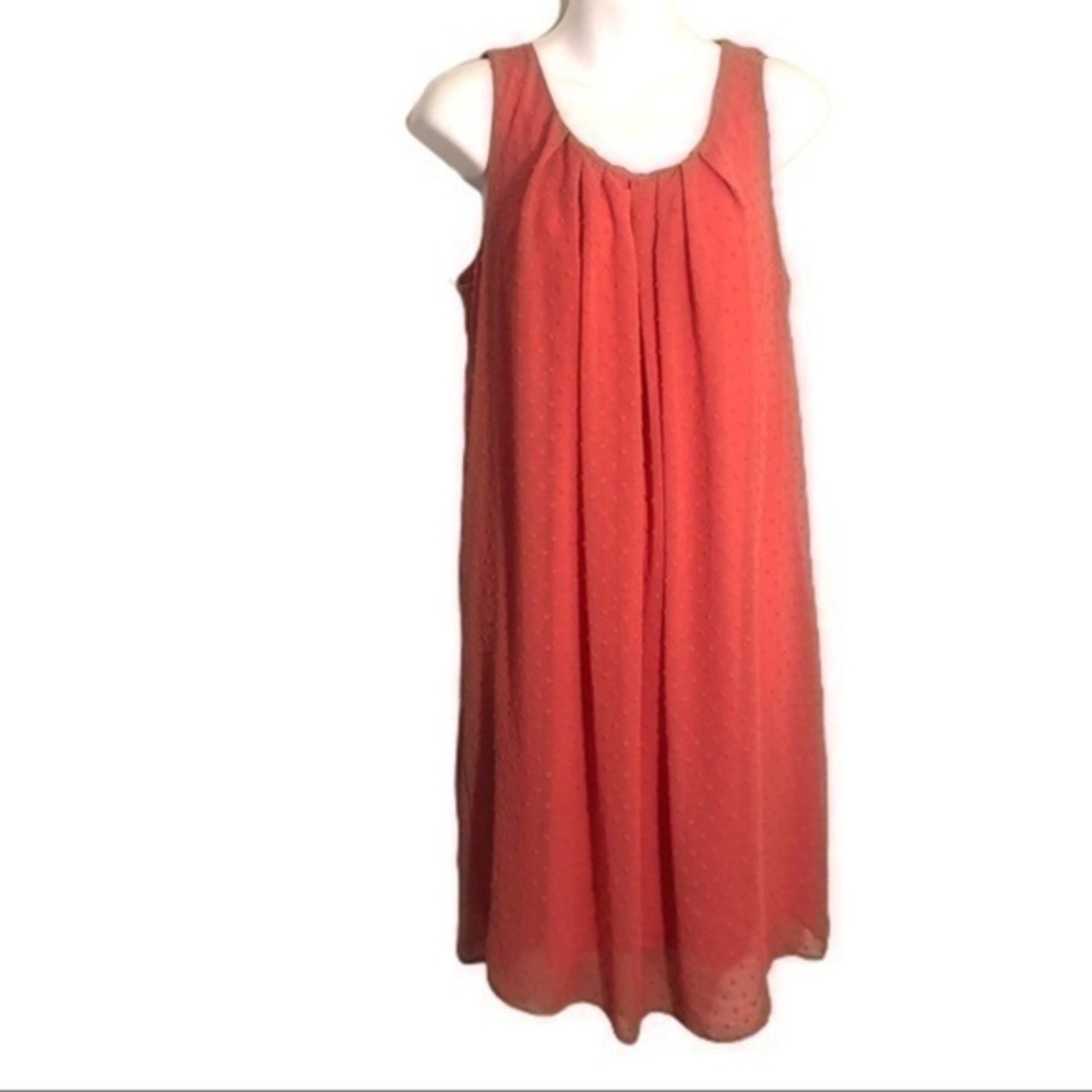 Coral Textured  Dress